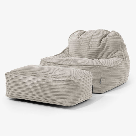 Saccosäckstolen Sloucher 2.0 - Klassisk Manchestertyg Minkbrun 02