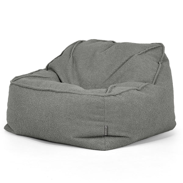 Saccosäckstolen Sloucher - Boucle Grå
