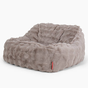 Saccosäckstolen Sloucher - Fuskpäls Bubble Minkbrun