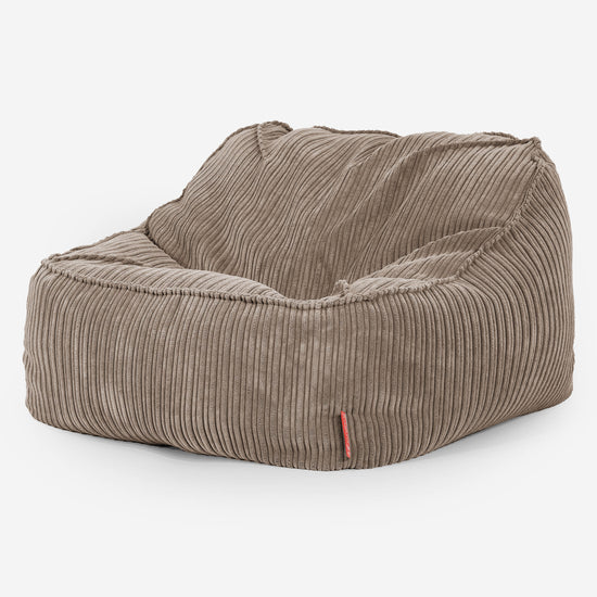 Saccosäckstolen Sloucher - Klassisk Manchestertyg Duvgrå 01