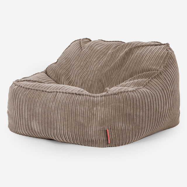 Saccosäckstolen Sloucher - Klassisk Manchestertyg Duvgrå 01