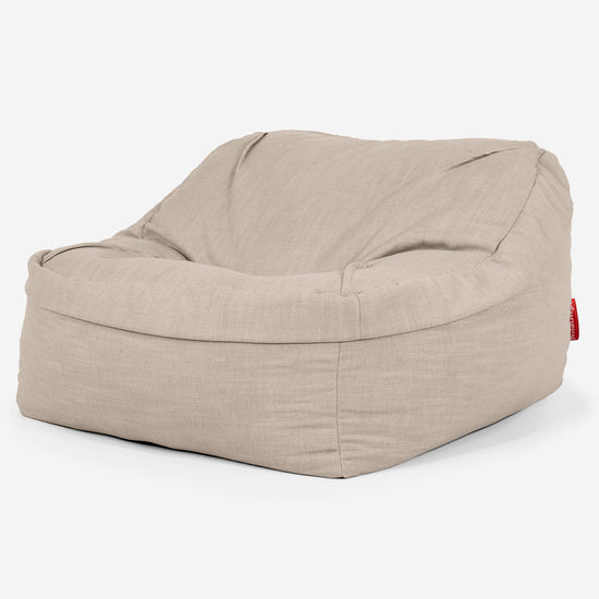 Saccosäckstolen Sloucher - Linneutseende Gräddvit 01