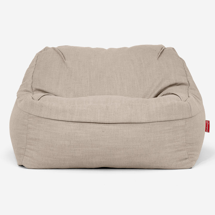 Saccosäckstolen Sloucher - Linneutseende Gräddvit 02