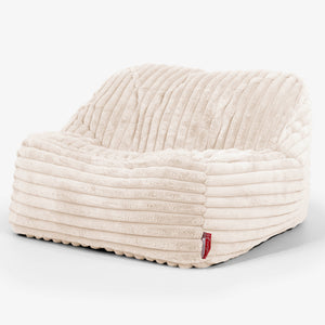 Saccosäckstolen Sloucher - Ultraplyschmanchestertyg Gräddvit