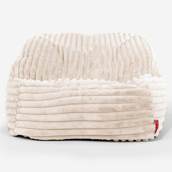 Saccosäckstolen Sloucher - Ultraplyschmanchestertyg Gräddvit 02
