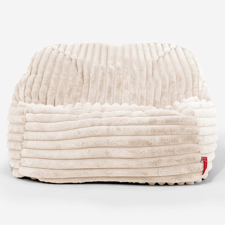 Saccosäckstolen Sloucher - Ultraplyschmanchestertyg Gräddvit 02