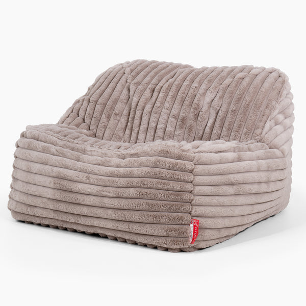 Saccosäckstolen Sloucher - Ultraplyschmanchestertyg Minkbrun 01