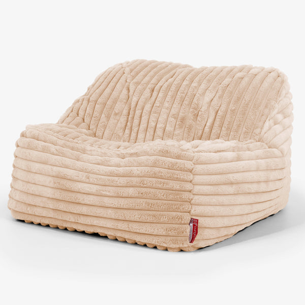 Saccosäckstolen Sloucher - Ultraplyschmanchestertyg Persika 01