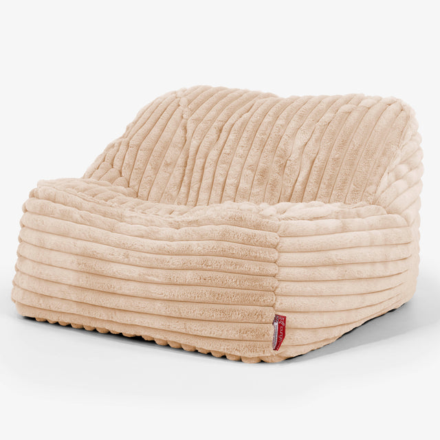 Saccosäckstolen Sloucher - Ultraplyschmanchestertyg Persika 01