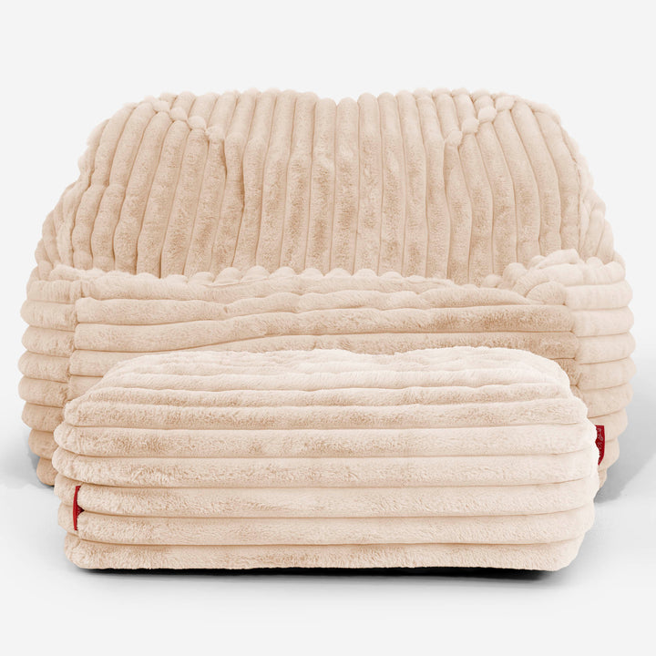 Saccosäckstolen Sloucher - Ultraplyschmanchestertyg Persika 03