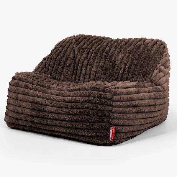 Saccosäckstolen Sloucher - Ultraplyschmanchestertyg Sable 01