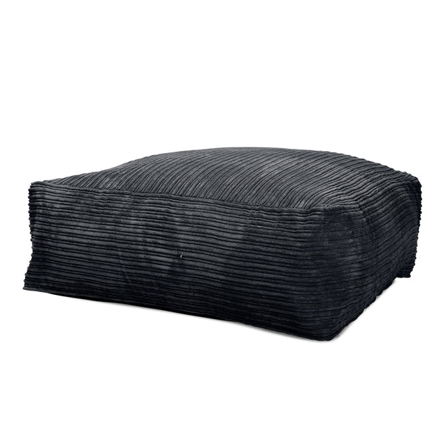 Sittpuff Fyrkantig C250-L, CloudSac Memoryskum - Klassisk Manchestertyg Svart 01