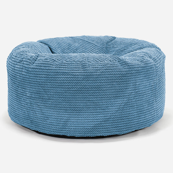 Sittpuff Rund - Pom-pom Himmelsblå 01