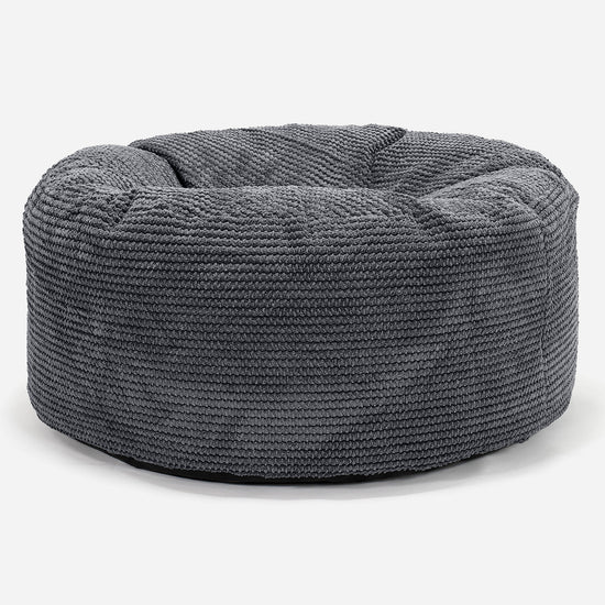 Sittpuff Rund - Pom-pom Svart 01