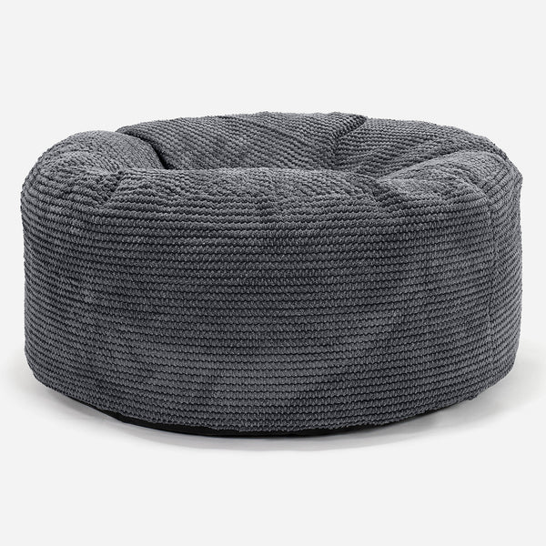 Sittpuff Rund - Pom-pom Svart 01