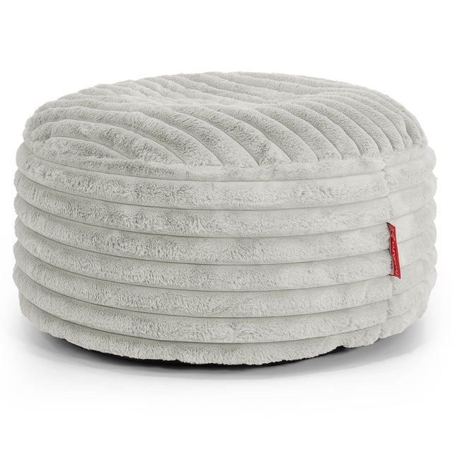 Sittpuff Rund - Ultraplyschmanchestertyg Salviagrön 01