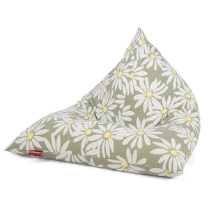 Sittsäck Gamingstol - Stickad Blommig Mynta