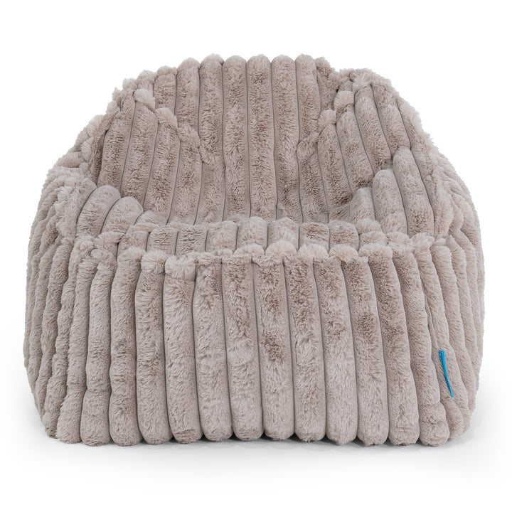 Sloucher Saccosäck för Barn 2-6 år - Ultraplyschmanchestertyg Minkbrun 02
