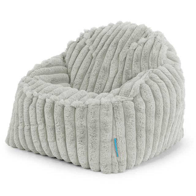 Sloucher Saccosäck för Barn 2-6 år - Ultraplyschmanchestertyg Salviagrön 01