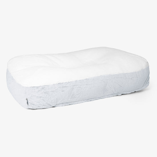 Sloucher XL Hundsäng - Fuskkaninpäls Gammelblå 01