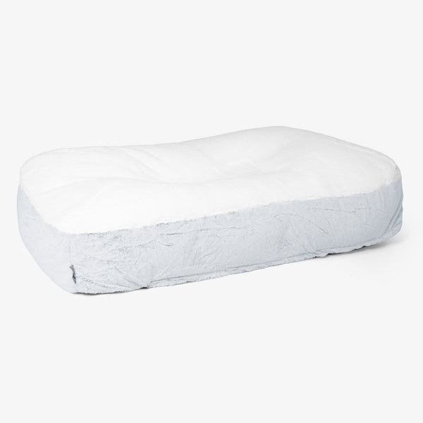 Sloucher XL Hundsäng - Fuskkaninpäls Gammelblå 01