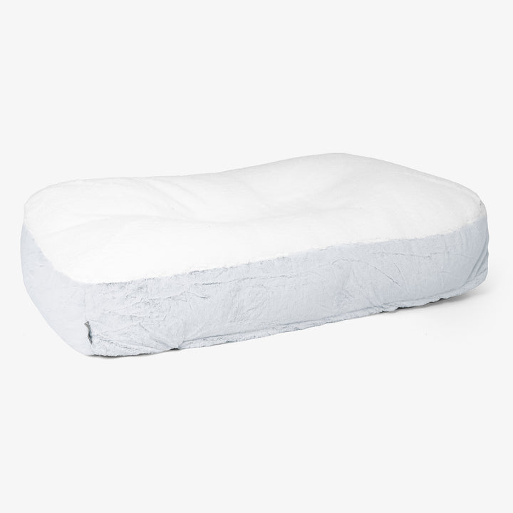 Sloucher XL Hundsäng - Fuskkaninpäls Gammelblå 01