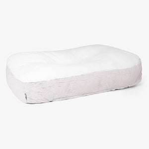 Sloucher XL Hundsäng - Fuskkaninpäls Gammelrosa