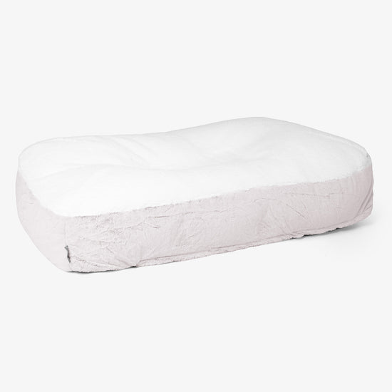 Sloucher XL Hundsäng - Fuskkaninpäls Gammelrosa 01