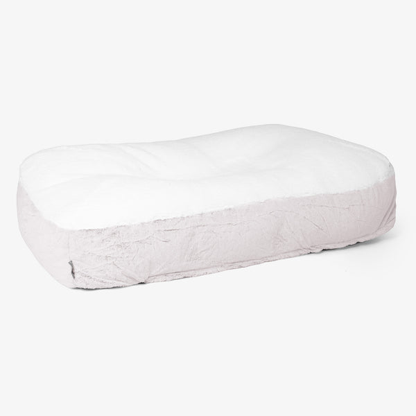 Sloucher XL Hundsäng - Fuskkaninpäls Gammelrosa 01