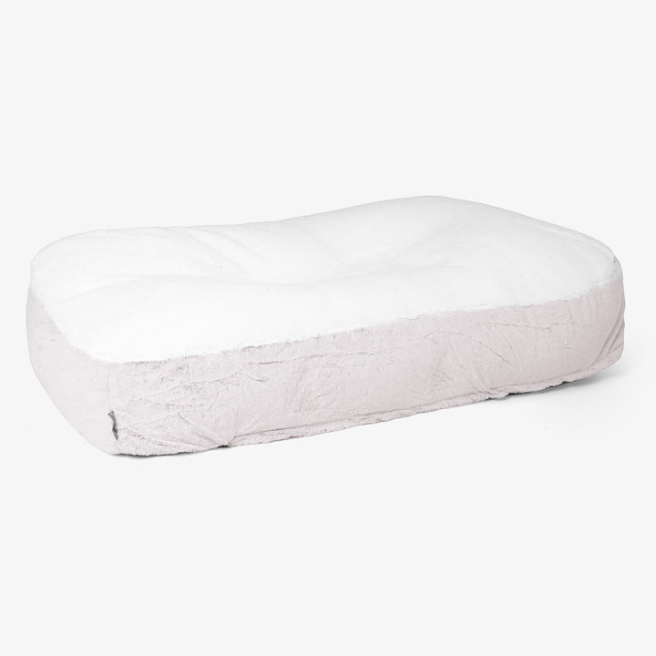 Sloucher XL Hundsäng - Fuskkaninpäls Gammelrosa 01