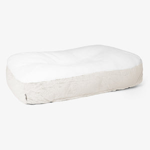 Sloucher XL Hundsäng - Fuskkaninpäls Vit