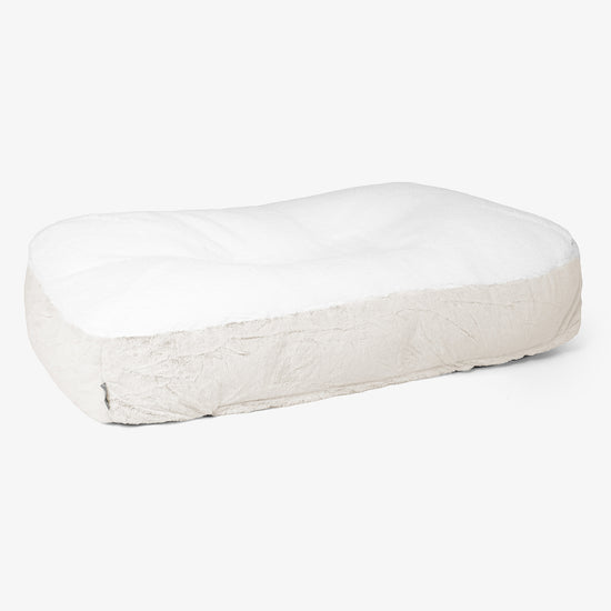 Sloucher XL Hundsäng - Fuskkaninpäls Vit 01
