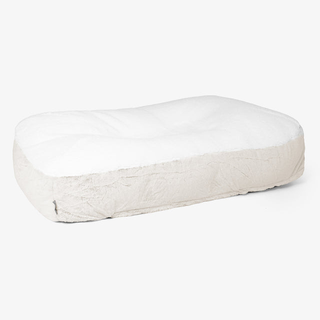 Sloucher XL Hundsäng - Fuskkaninpäls Vit 01