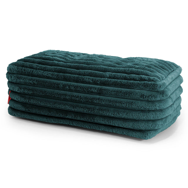 Stor Fotpall - Ultraplyschmanchestertyg Teal 01