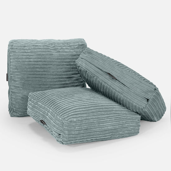 Stor Golvkudde - Klassisk Manchestertyg Mintgrön 04