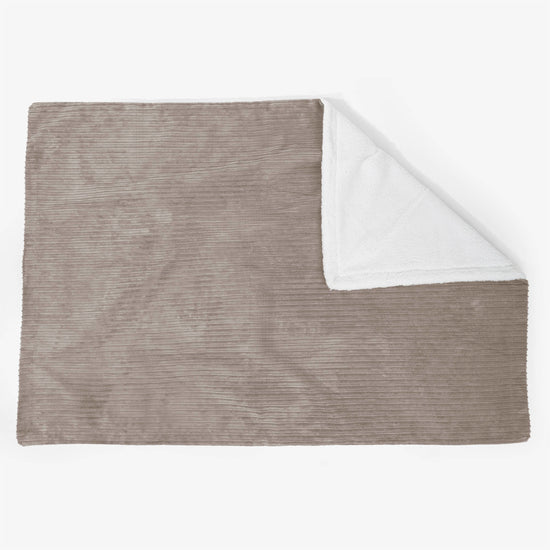 Stor Sherpafilt 140 x 200cm - Klassisk Manchestertyg Duvgrå - 02