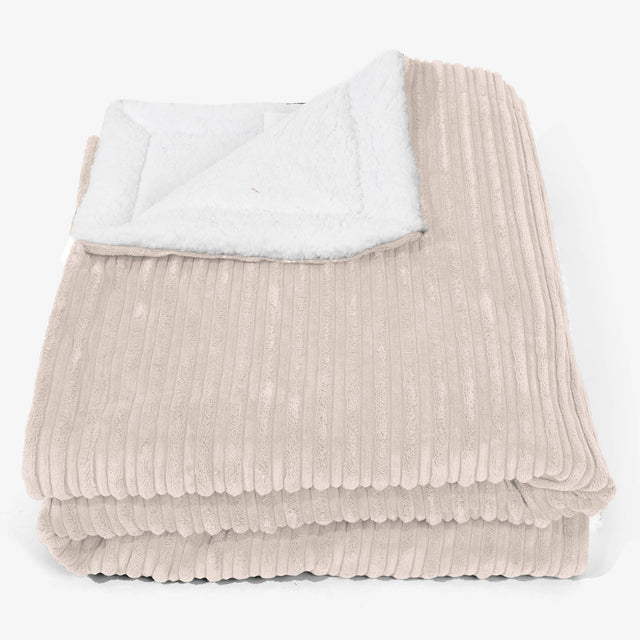 Stor Sherpafilt 140 x 200cm - Klassisk Manchestertyg Elfenbensvit - 01