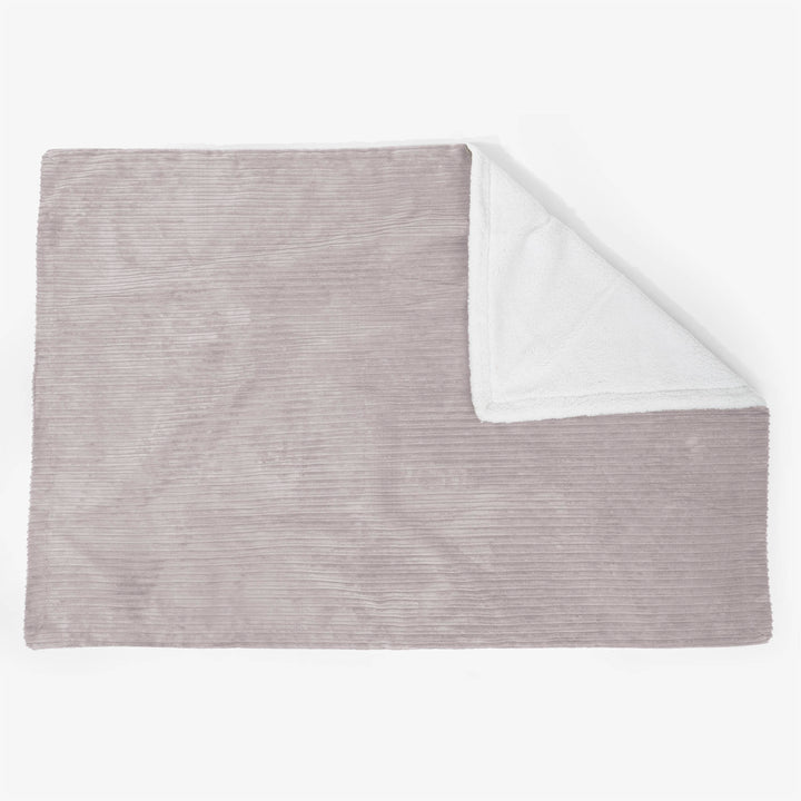 Stor Sherpafilt 140 x 200cm - Klassisk Manchestertyg Silvergrå - 02