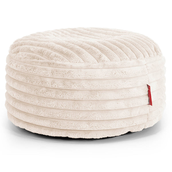 Sittpuff Rund Ersättningsöverdrag - Ultraplyschmanchestertyg 01