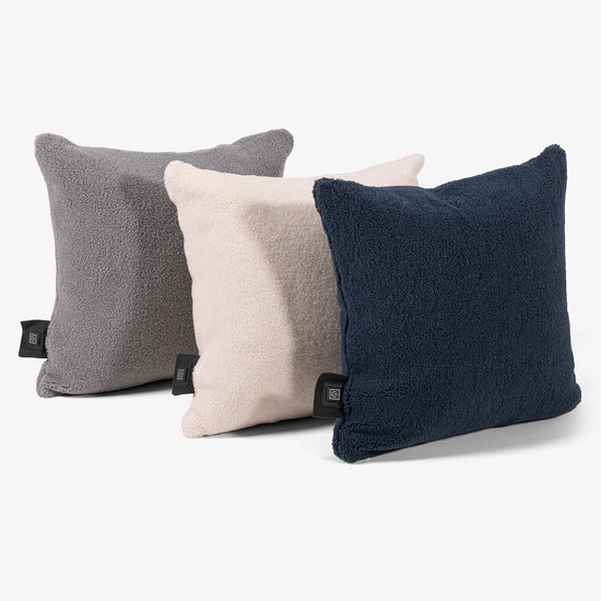 Uppvärmd Kudde 45 x 45cm - Sherpa Grå 04