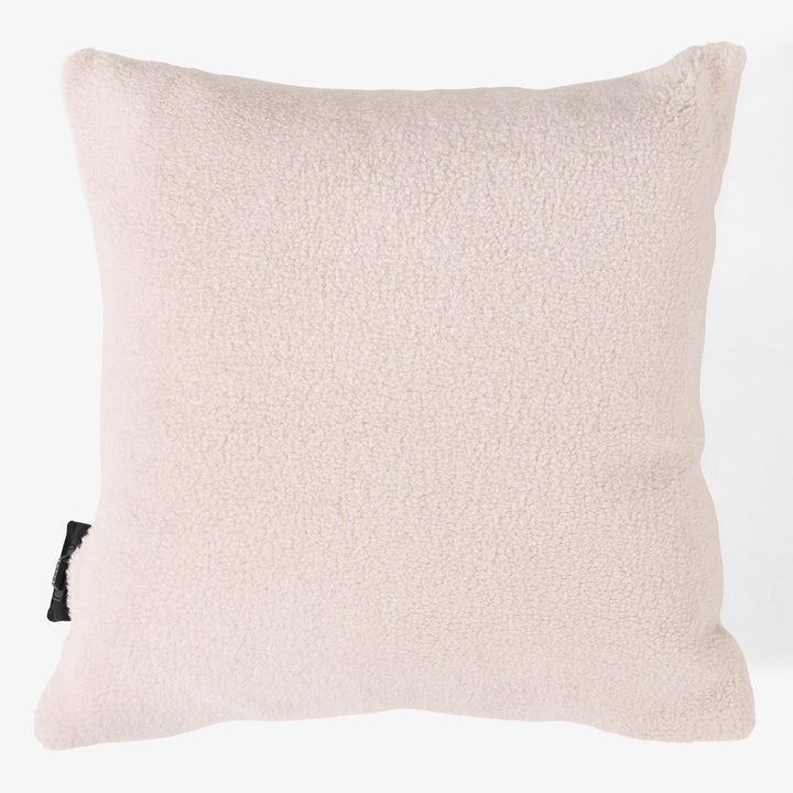 Uppvärmd Kudde 45 x 45cm - Sherpa Gräddvit 01