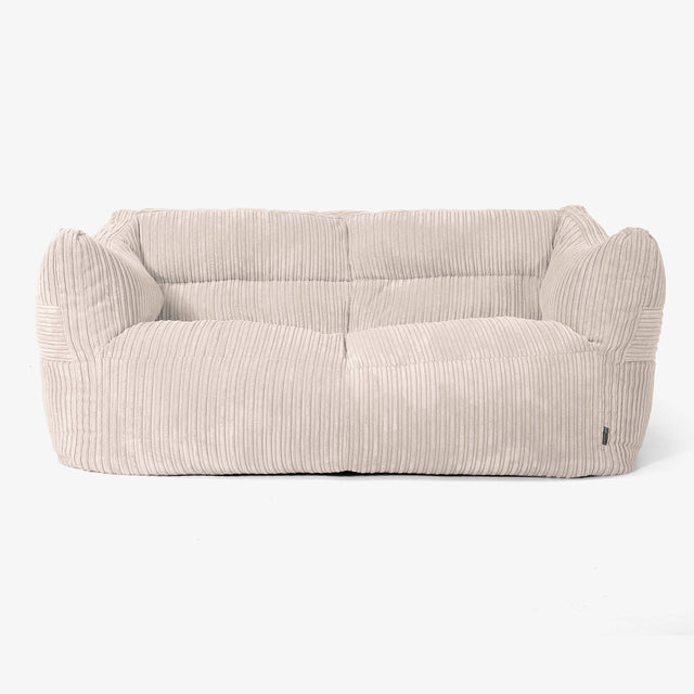Victor Saccosäcksoffa - Klassisk Manchestertyg Elfenbensvit 01