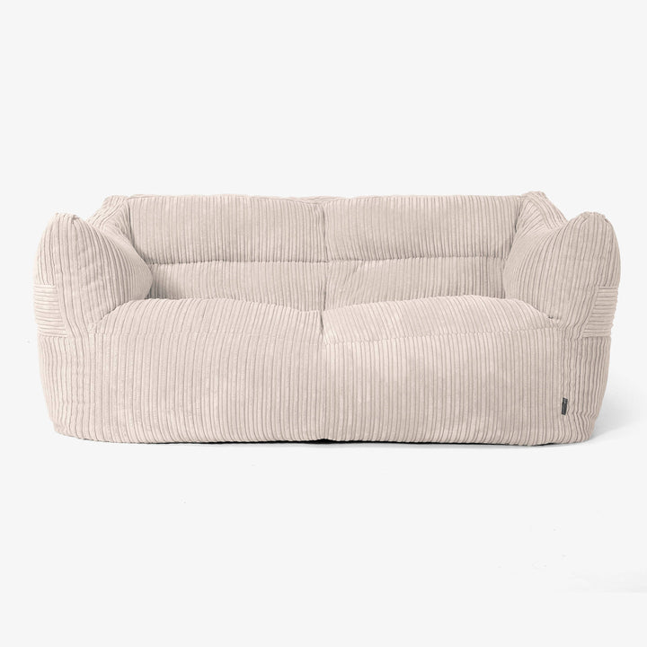 Victor Saccosäcksoffa - Klassisk Manchestertyg Elfenbensvit 01