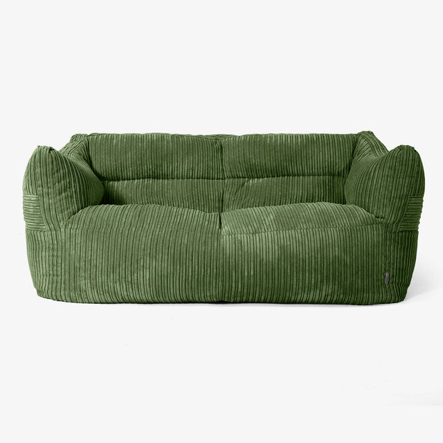 Victor Saccosäcksoffa - Klassisk Manchestertyg Skogsgrön 01