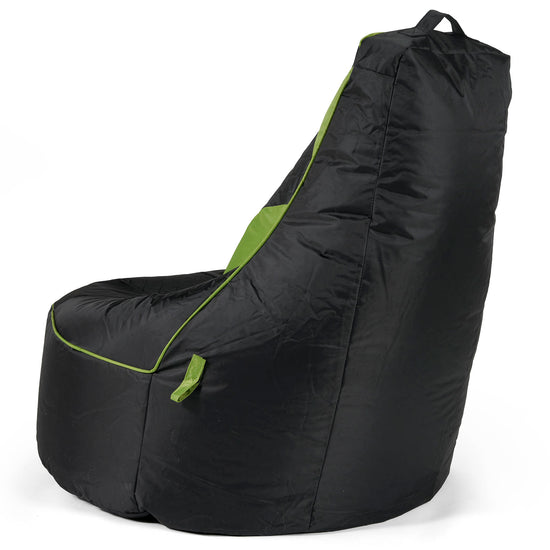 Quiltad Gaming Sittsäck - Svart / Grön 03