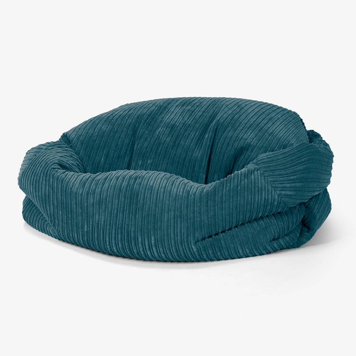 Sabine Saccosäcksoffa - Klassisk Manchestertyg Teal 01