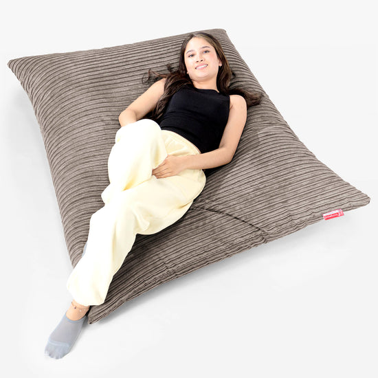 Saccosäck Kudde XXL - Klassisk Manchestertyg Duvgrå 02