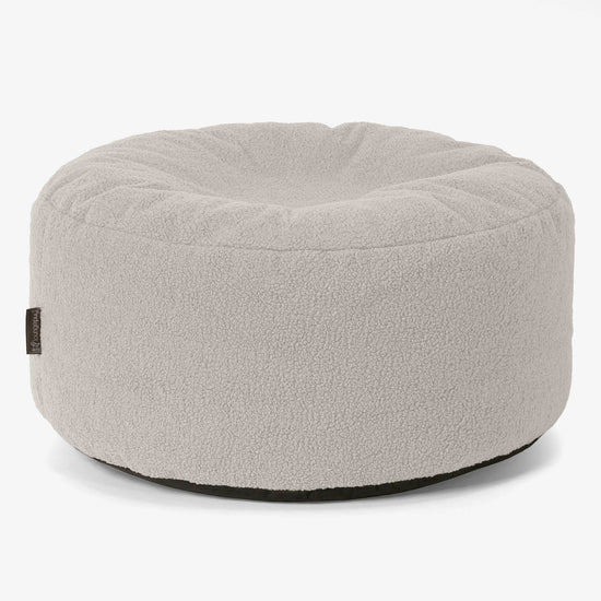 Sittpuff Rund - Boucle Elfenbensvit 01