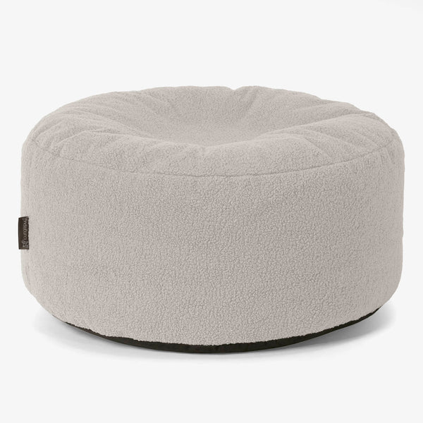 Sittpuff Rund - Boucle Elfenbensvit 01