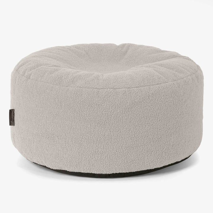 Sittpuff Rund - Boucle Elfenbensvit 01